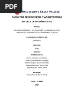 Informe Académico - Aplicación de La Cinemática en El Análisis Del Movimiento Del Transporte Público