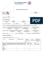 Individual Inventory Record Form: I.Personal Information