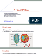 Membrana Plasmática e Especializações 2022.1