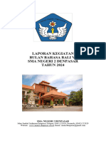 Laporan Kegiatan Bulan Bahasa Bali VI Tahun 2024 Cover