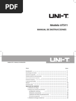 UT511 Insulation Tester User Manual - En.es