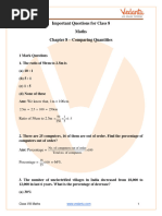 CBSE Class 8 Maths Chapter 8 Comparing Quantities Important Questions PDF