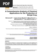 A Comprehensive Analysis of Chemical Applications For The Production of Brinjal Crop