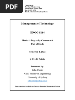 ENGG5214.Management of Technology - UoS Manual.2022