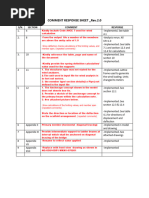 Comment Response Sheet