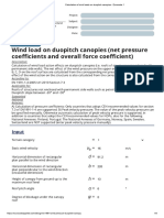 Calculation of Wind Loads On Duopitch Canopies - Eurocode 3