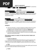 Service Agreement Sample