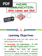 3 - Hazard Communication - GHS Labels and SDS