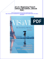 Vis A Vis Beginning French Student Edition 5Th Edition PDF Full Chapter PDF