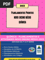 Planejamentos Prontos - QUÍMICA - Novo Ensino Médio 2023