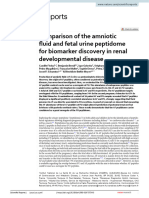 Comparison of The Amniotic Fluid and Fetal Urine Peptidome For Biomarker Discovery in Renal Developmental Disease