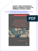 Social Structure Value Orientations and Party Choice in Western Europe 1St Edition Oddbjorn Knutsen Auth Full Chapter PDF