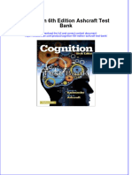 Instant Download PDF Cognition 6th Edition Ashcraft Test Bank Full Chapter