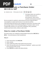 How To Create A Purchase Order ME21N in SAP 2