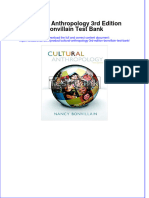 Instant Download PDF Cultural Anthropology 3rd Edition Bonvillain Test Bank Full Chapter