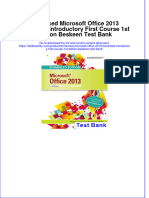 Instant Download PDF Enhanced Microsoft Office 2013 Illustrated Introductory First Course 1st Edition Beskeen Test Bank Full Chapter