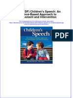 Full Download PDF of (Ebook PDF) Children's Speech: An Evidence-Based Approach To Assessment and Intervention All Chapter