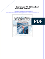 (Download PDF) Managerial Economics 7th Edition Keat Solutions Manual Full Chapter