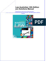 (Download PDF) Business Law Australian 10th Edition Gibson Solutions Manual Full Chapter