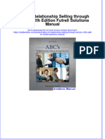 Instant Download PDF ABCs of Relationship Selling Through Service 12th Edition Futrell Solutions Manual Full Chapter