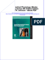 (Ebook PDF) Gastrointestinal Physiology (Mosby Physiology Series) 9th Edition Edition Leonard R. Johnson - Ebook PDF All Chapter