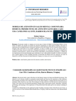 Articulo Cientifico 4 - MODELO DE ATENCIÓN EN SALUD MENTAL COMUNITARIA DESDE EL PRIMER NIVEL DE ATENCIÓN SANITARIO - CASO