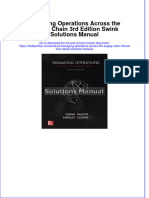 (Download PDF) Managing Operations Across The Supply Chain 3rd Edition Swink Solutions Manual Full Chapter