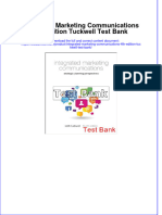 (Download PDF) Integrated Marketing Communications 4th Edition Tuckwell Test Bank Full Chapter