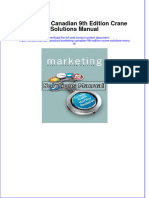 (Download PDF) Marketing Canadian 9th Edition Crane Solutions Manual Full Chapter