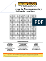 Sopa de Letras de Transparencia y Rendición de Cuentas