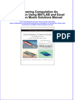 Instant Download PDF Engineering Computation An Introduction Using MATLAB and Excel 1st Edition Musto Solutions Manual Full Chapter