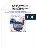 Instant Download PDF Advertising and Promotion An Integrated Marketing Communications Perspective 10th Edition Belch Solutions Manual Full Chapter