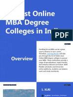 List of Online MBA Colleges by Learning Routes