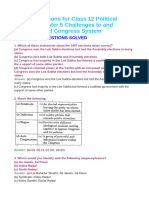 Chapter 5 Challenges To and Restoration of The Congress System