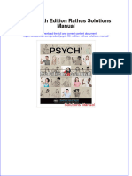 (Download PDF) PSYCH 5th Edition Rathus Solutions Manual Full Chapter