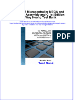 Instant Download PDF Atmel AVR Microcontroller MEGA and XMEGA in Assembly and C 1st Edition Han-Way Huang Test Bank Full Chapter