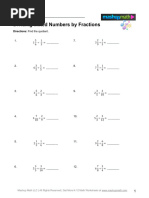 Dividing Mixed Numbers by Fractions (A)