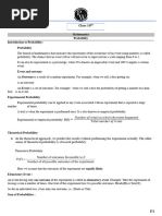 Probability - Short Notes