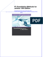 (Ebook PDF) (Ebook PDF) Quantitative Methods For Business 13th Edition All Chapter