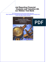 Instant Download PDF Financial Reporting Financial Statement Analysis and Valuation 8th Edition Wahlen Test Bank Full Chapter