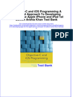 Objective-C and Ios Programming A Simplified Approach To Developing Apps For The Apple Iphone and Ipad 1St Edition Arshia Khan Test Bank