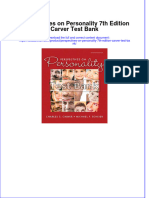 (Download PDF) Perspectives On Personality 7th Edition Carver Test Bank Full Chapter