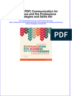 (Ebook PDF) (Ebook PDF) Communication For Business and The Professions Strategies and Skills 6th All Chapter