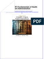 Full Download PDF of (Ebook PDF) Fundamentals of Health Care Administration All Chapter