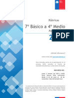 Rúbricas 7 Básico A 4 Medio Asignaturas 2024