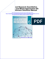 (Download PDF) Educational Research Quantitative Qualitative and Mixed Approaches 6th Edition Johnson Solutions Manual Full Chapter