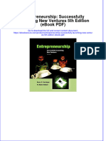 Full Download PDF of Entrepreneurship: Successfully Launching New Ventures 5th Edition (Ebook PDF) All Chapter