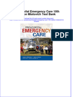 (Download PDF) Prehospital Emergency Care 10th Edition Mistovich Test Bank Full Chapter