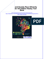 (Download PDF) Diversity and Society Race Ethnicity and Gender 5th Edition Healey Test Bank Full Chapter