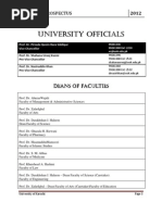 University of Karachi Prospectus 2012